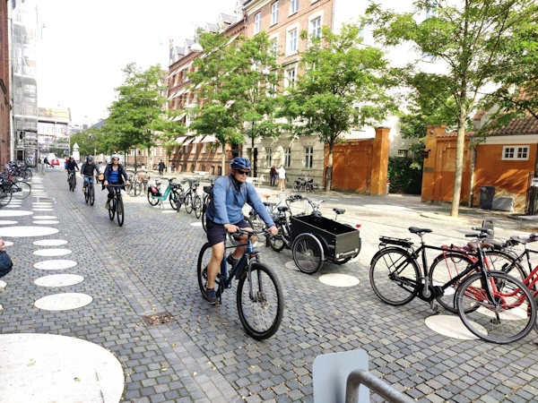 Some of the many thousands of bicycles used daily in Copenhagen